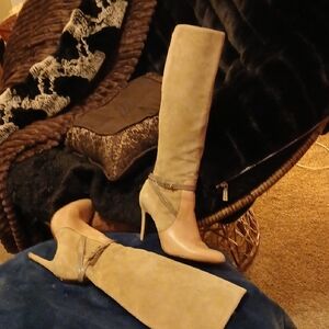 Coach Beige Heeled Boots for Women